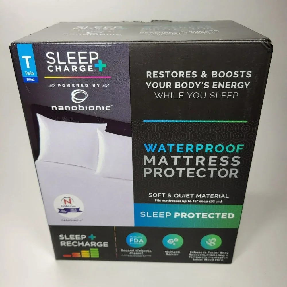 Sleep Charge Nanobionic Waterproof Mattress Protector 15